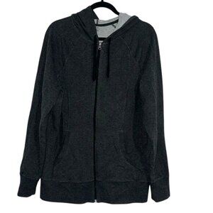 Champion Zip-Up Hoodie XXLT Dark Gray Cotton & Spandex